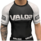 IBJJF White Belt Ranked No Gi BJJ/MMA Rash Guard - White/Black - Valor Fightwear