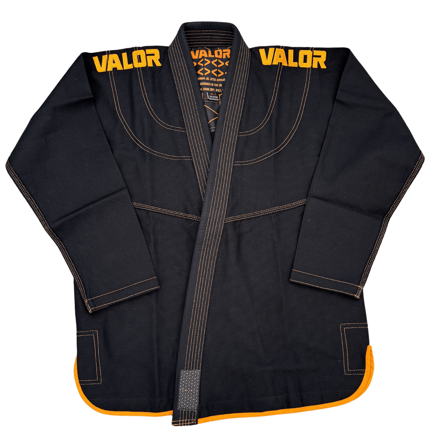 Kids Valor GEO ORANGE BLACK BJJ GI - Valor Fightwear Kids Gi Valor Fightwear