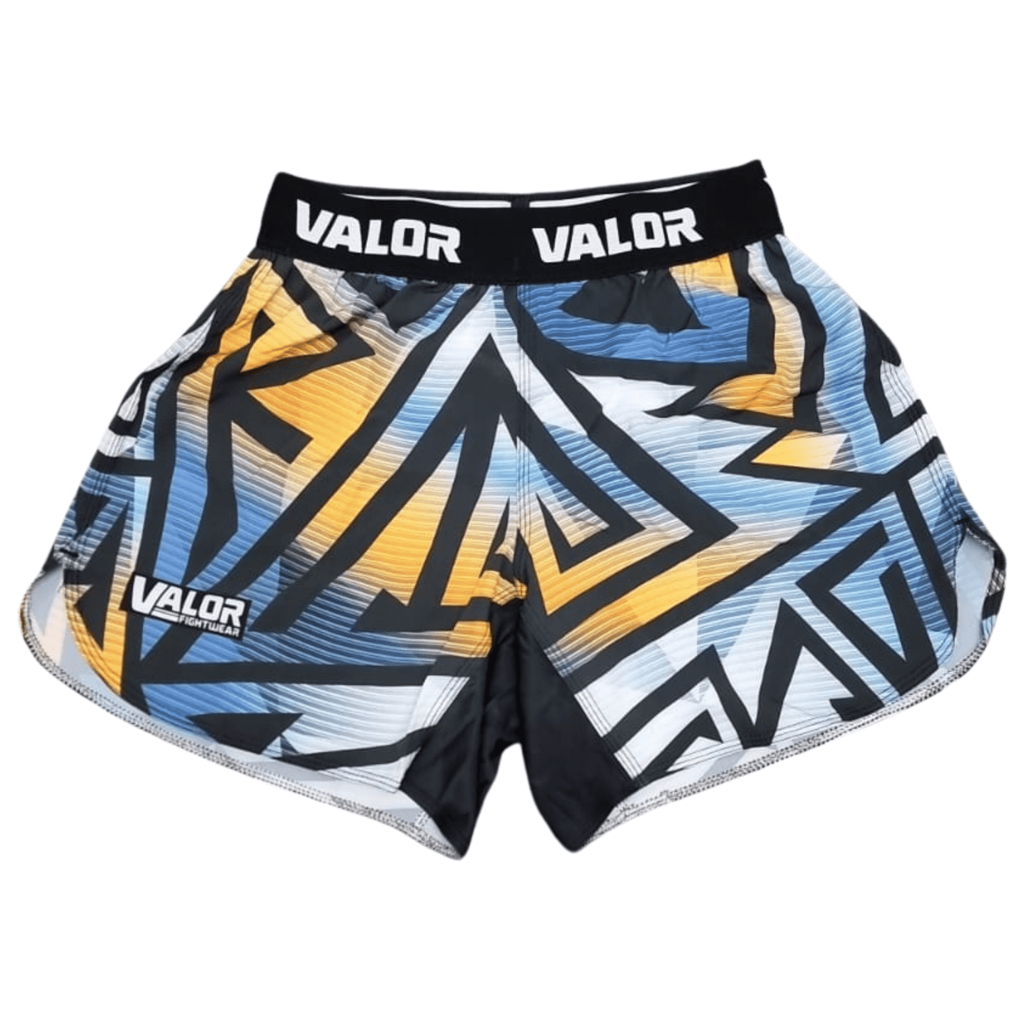 Geometric Design No Gi BJJ/MMA Board Shorts - Orange - Valor Fightwear MMA Shorts Valor Fightwear