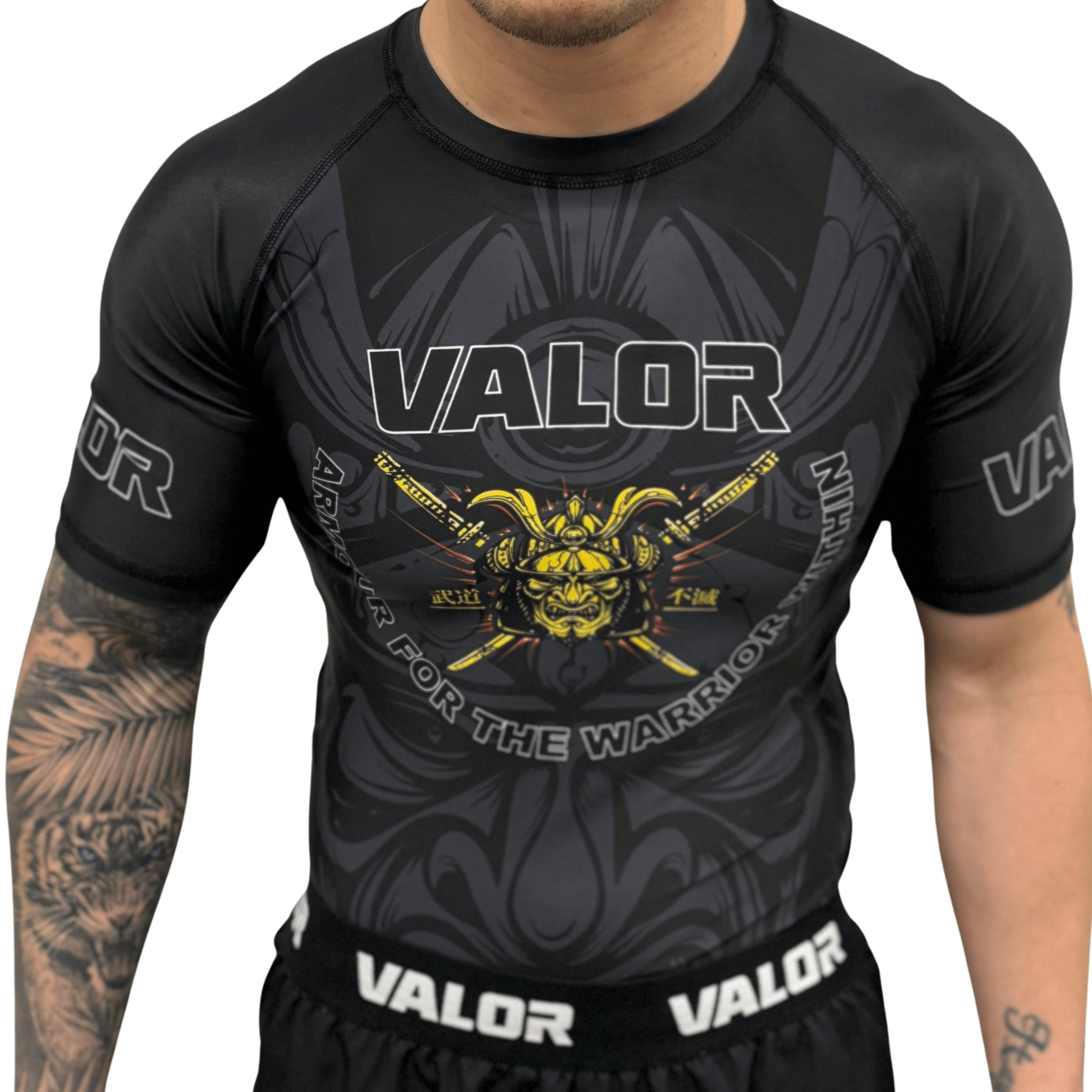 Samurai Design Warrior Within - No Gi BJJ/MMA Rash Guard - Valor Fightwear Adult Rashguard Valor Fightwear