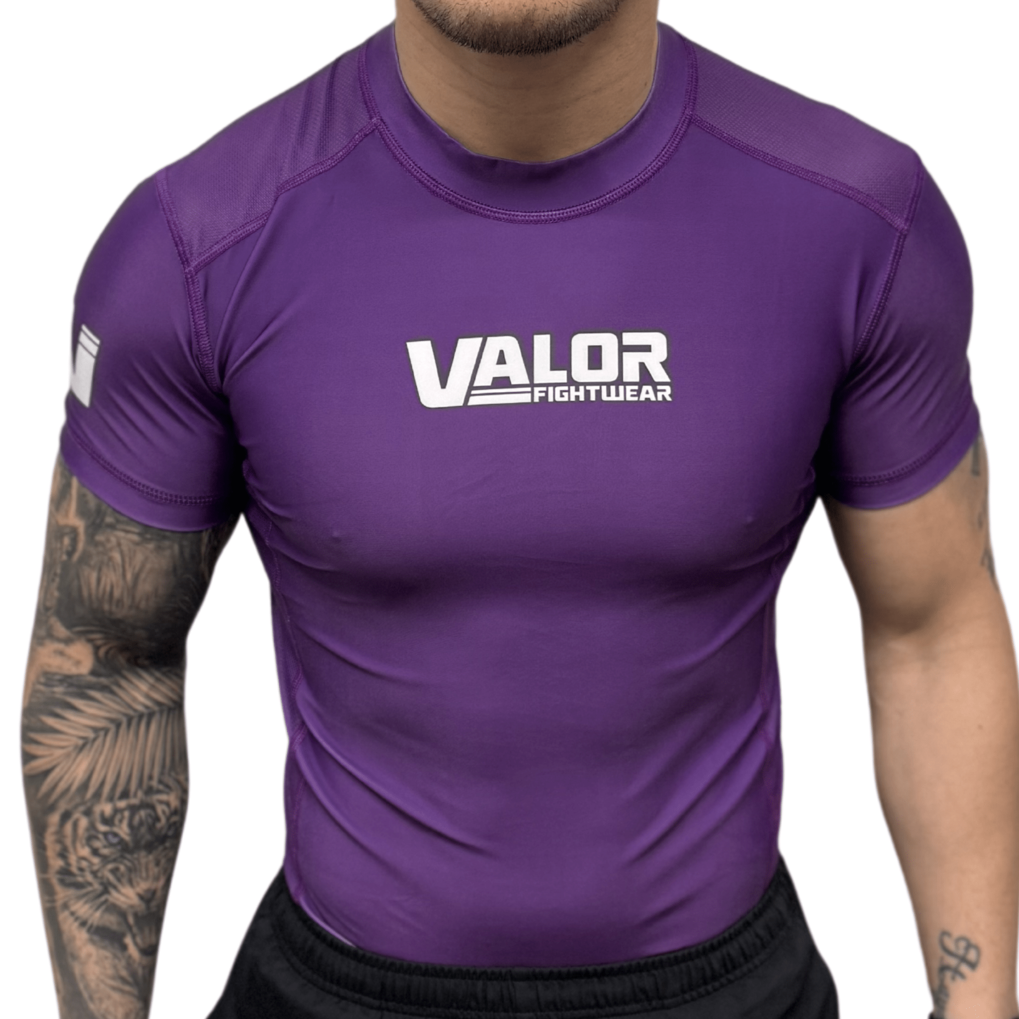 Valor Purple Mesh Short Sleeve Rash Guard