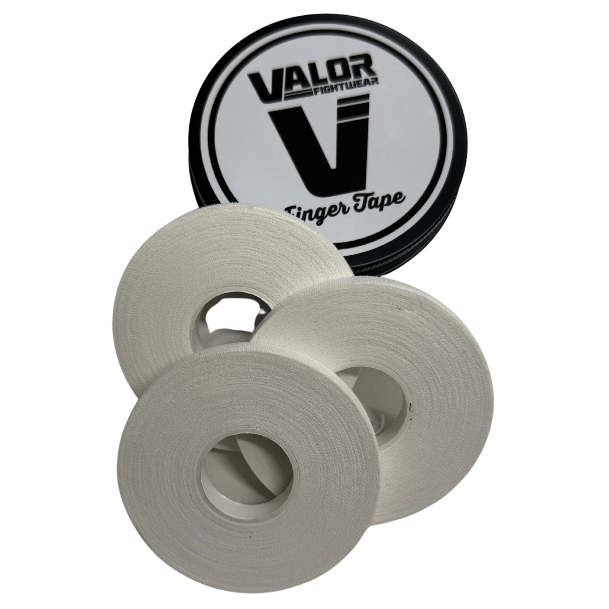 Valor Fightwear 8mm Tape / WHITE White BJJ Finger Tape - 3 Rolls Per Tin